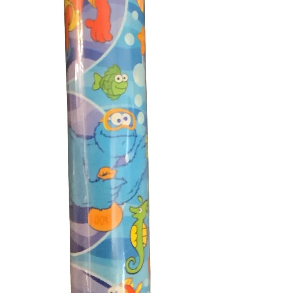 Sesame Street Gift Wrap 2.5 Ft x 5 Ft Roll Swim Theme Characters Paper 12.5 Sq F